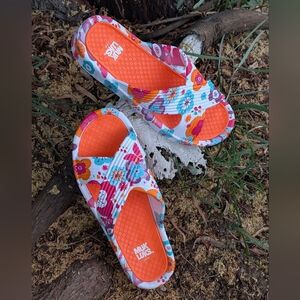Muk Luks Floral Slide Sandals